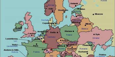 Քարտեզ Բուխարեստի Եվրոպայի