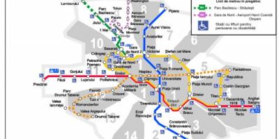 Բուխարեստ մետրոյի քարտեզ 