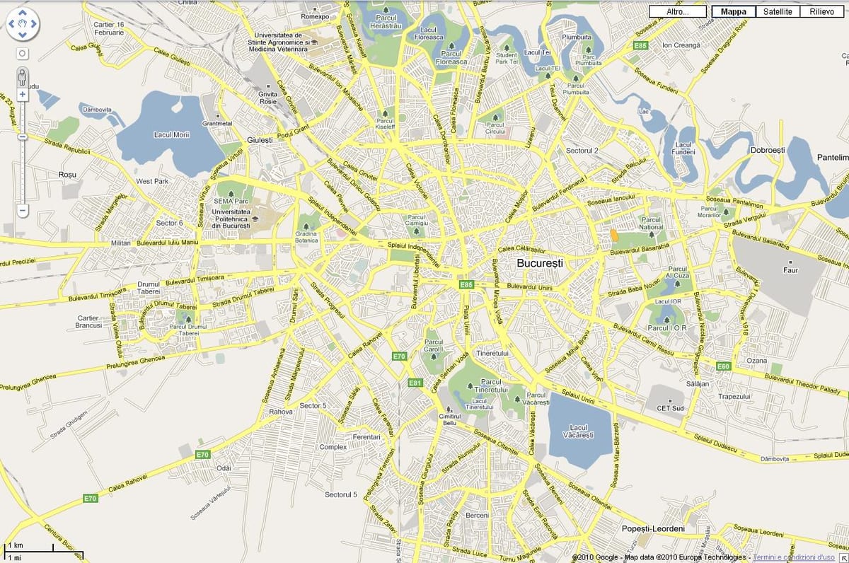 քարտեզ քաղաքի bucuresti, Ռումինիա